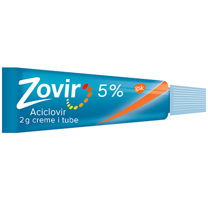 En tube Zovir creme mod forkølelsessår